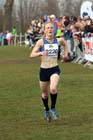 Alex Clay finishing 2nd in the Under-17 Women, McCain Inter Counties Cross Country, Cofton Park, Birmingham.